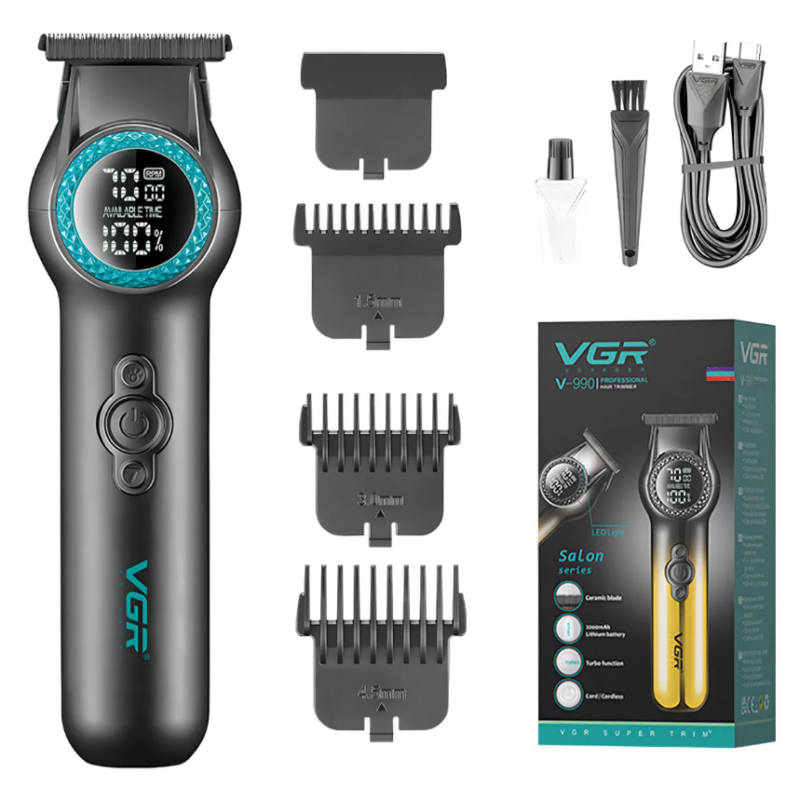 Máquina Cortadora De Pelo 8000RPM Trimmer Profesional V-990 Vgr